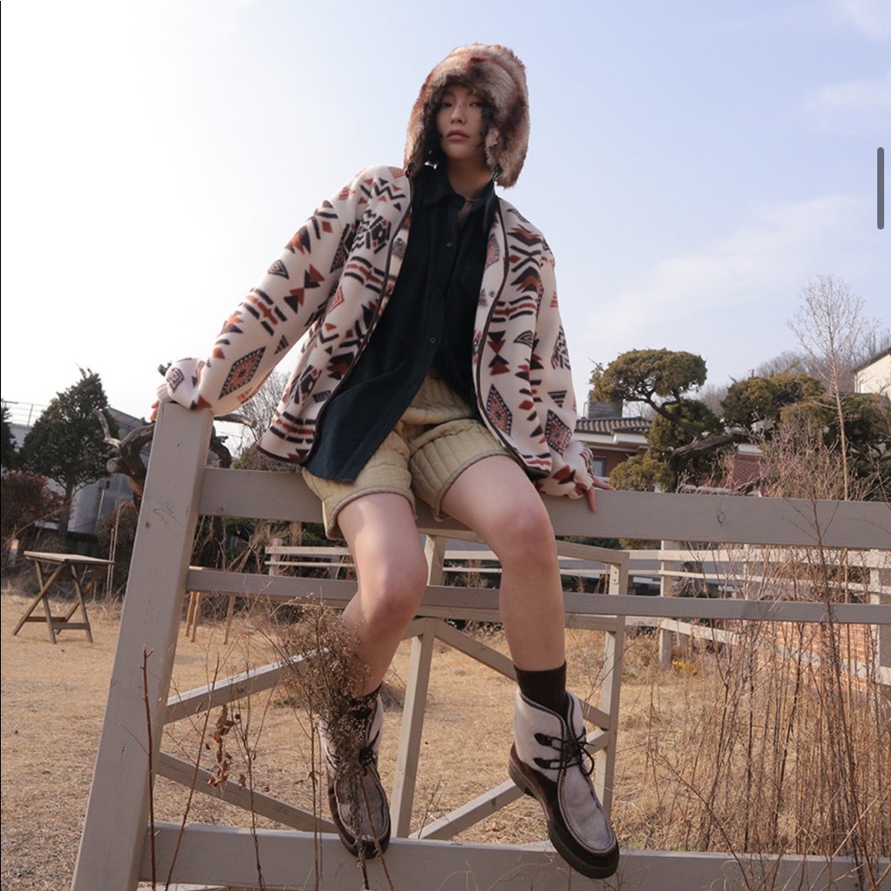 Women's Patterned Jacket with Hood